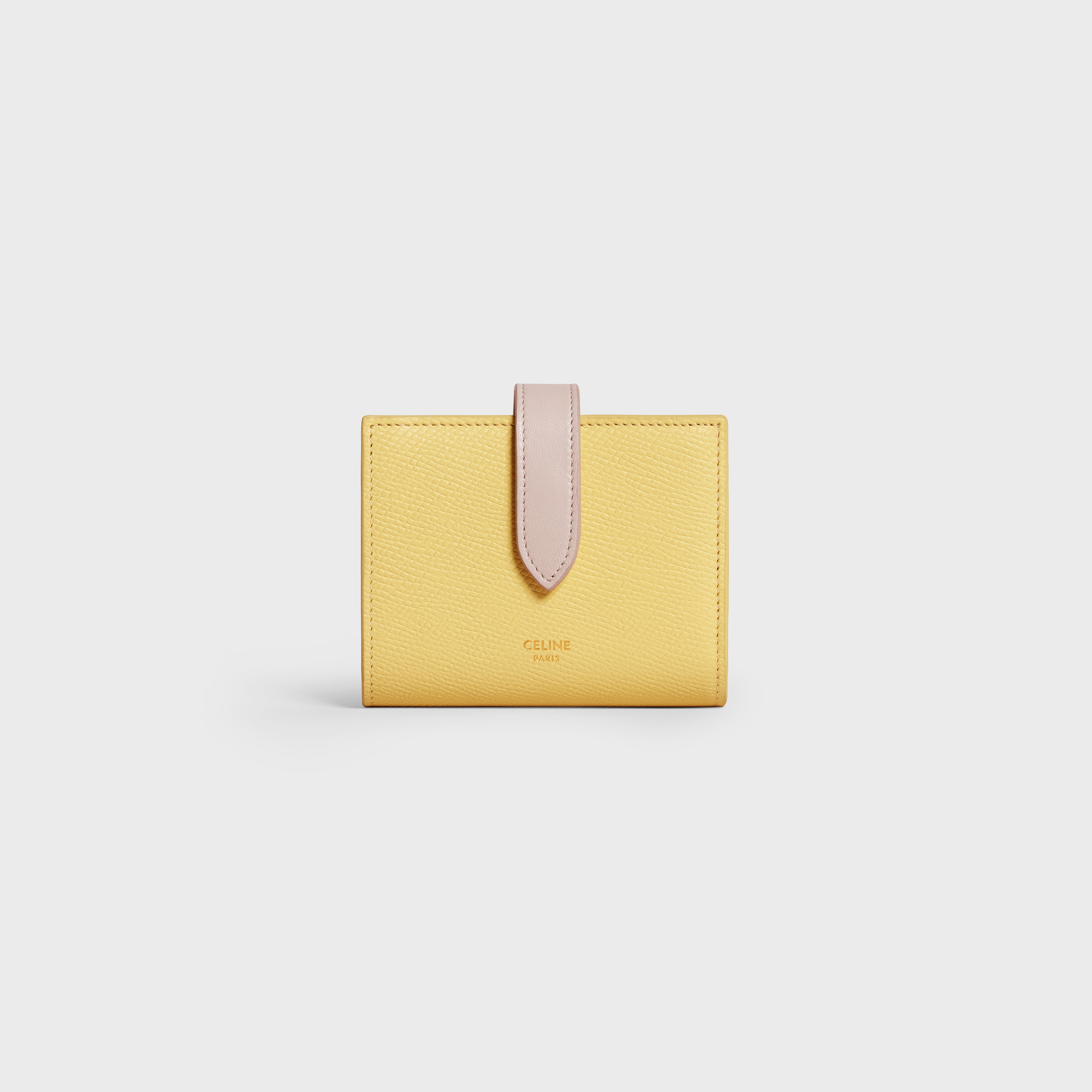 Small Strap Wallet in Bicolour Grained Calfskin - 1
