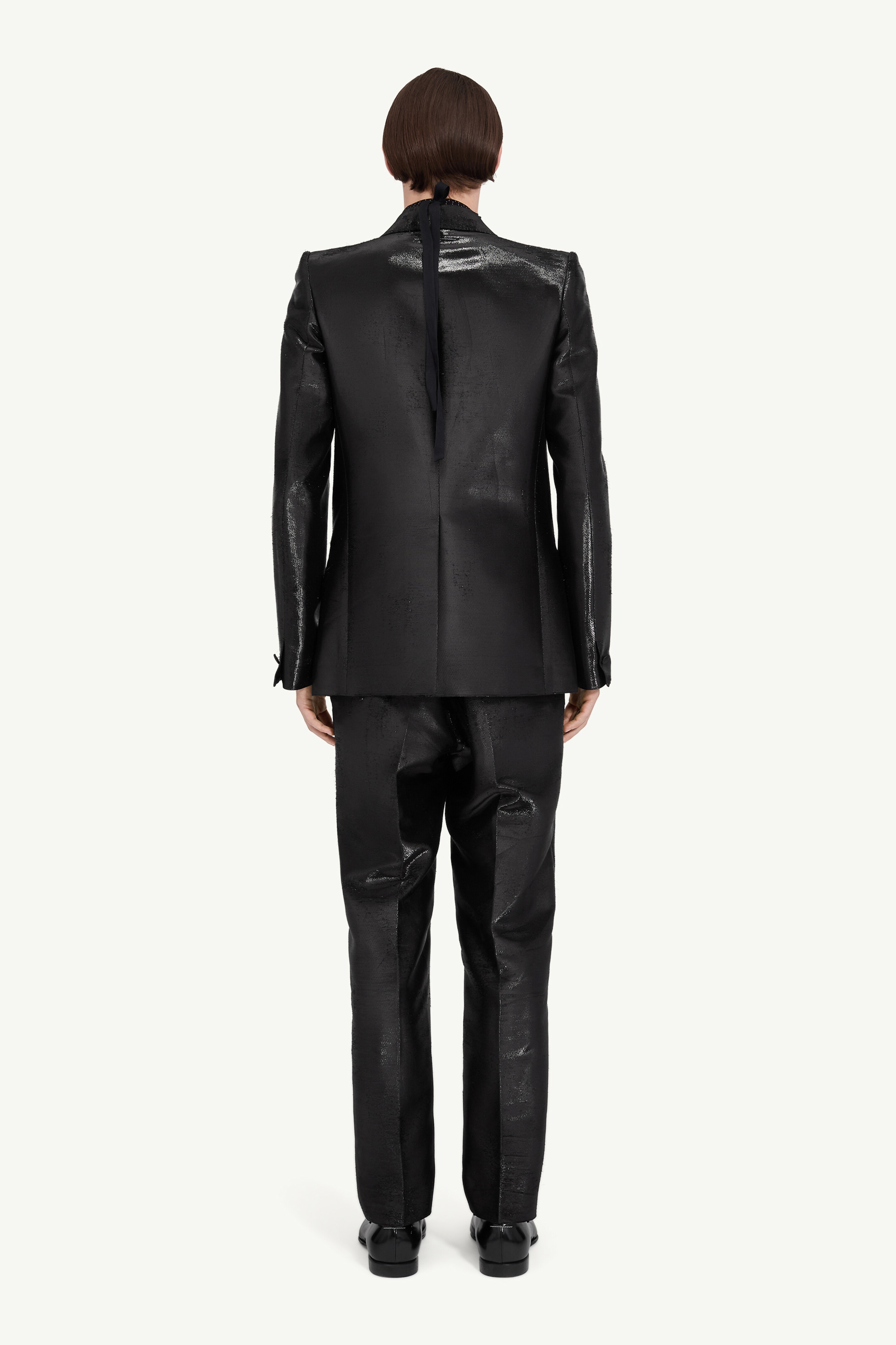 Distressed jacquard trousers - 4