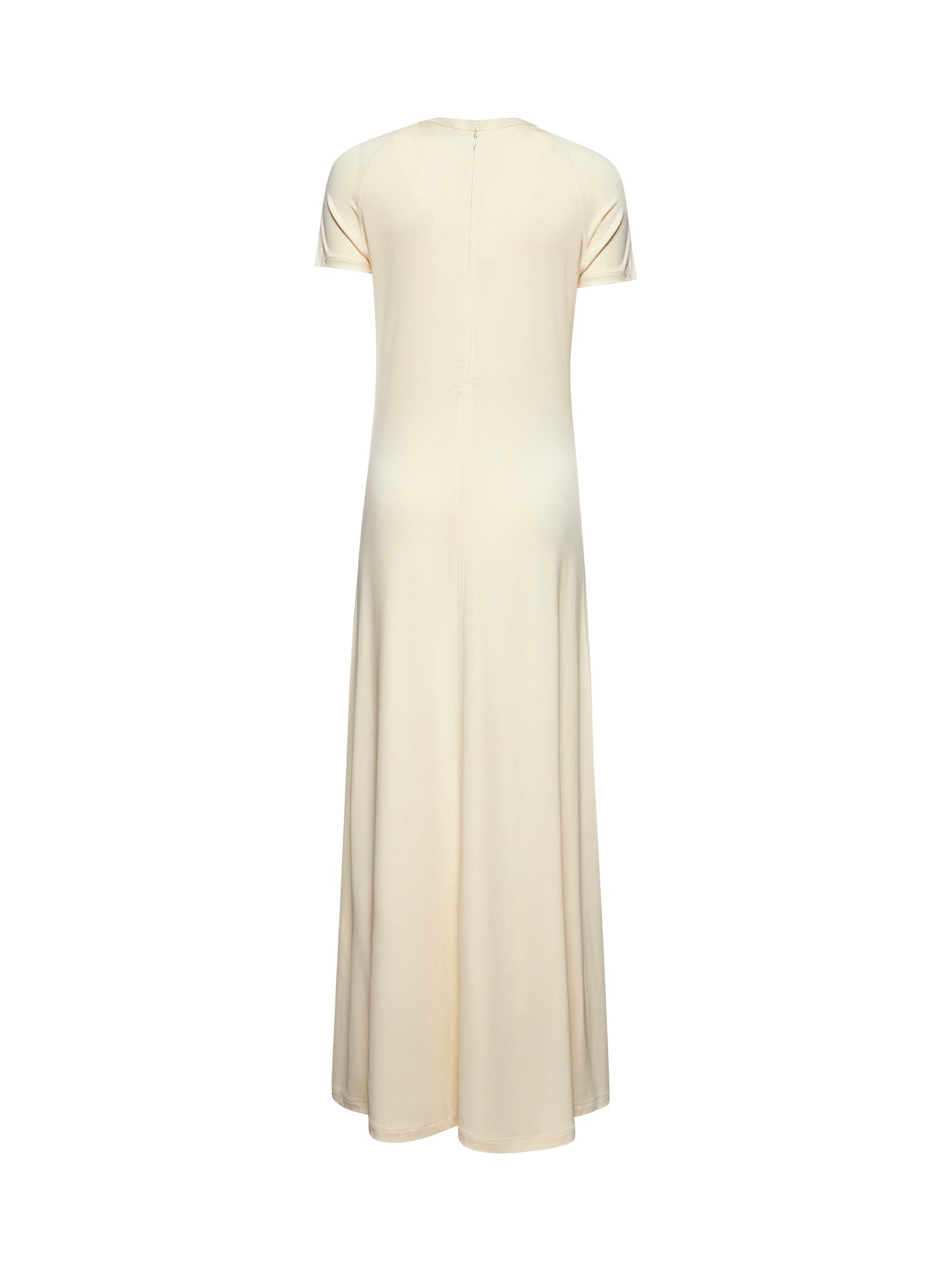 Ivory fluid jersey long dress - 2