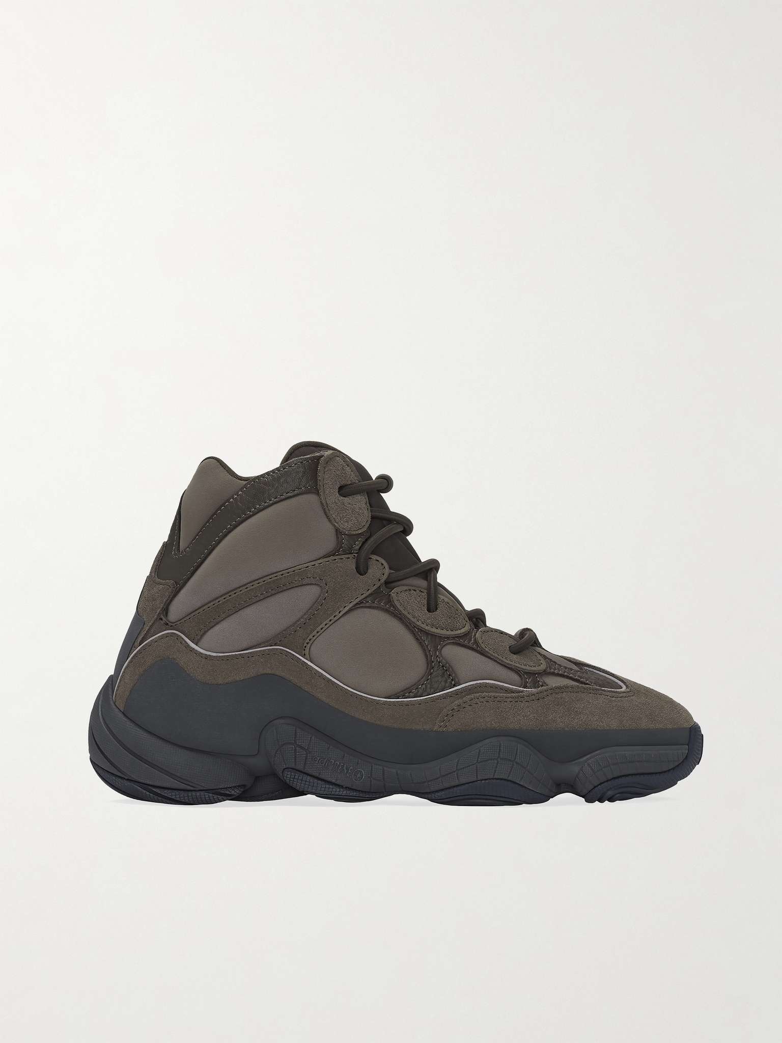 Yeezy 500 Suede, Leather and Neoprene High-Top Sneakers - 1