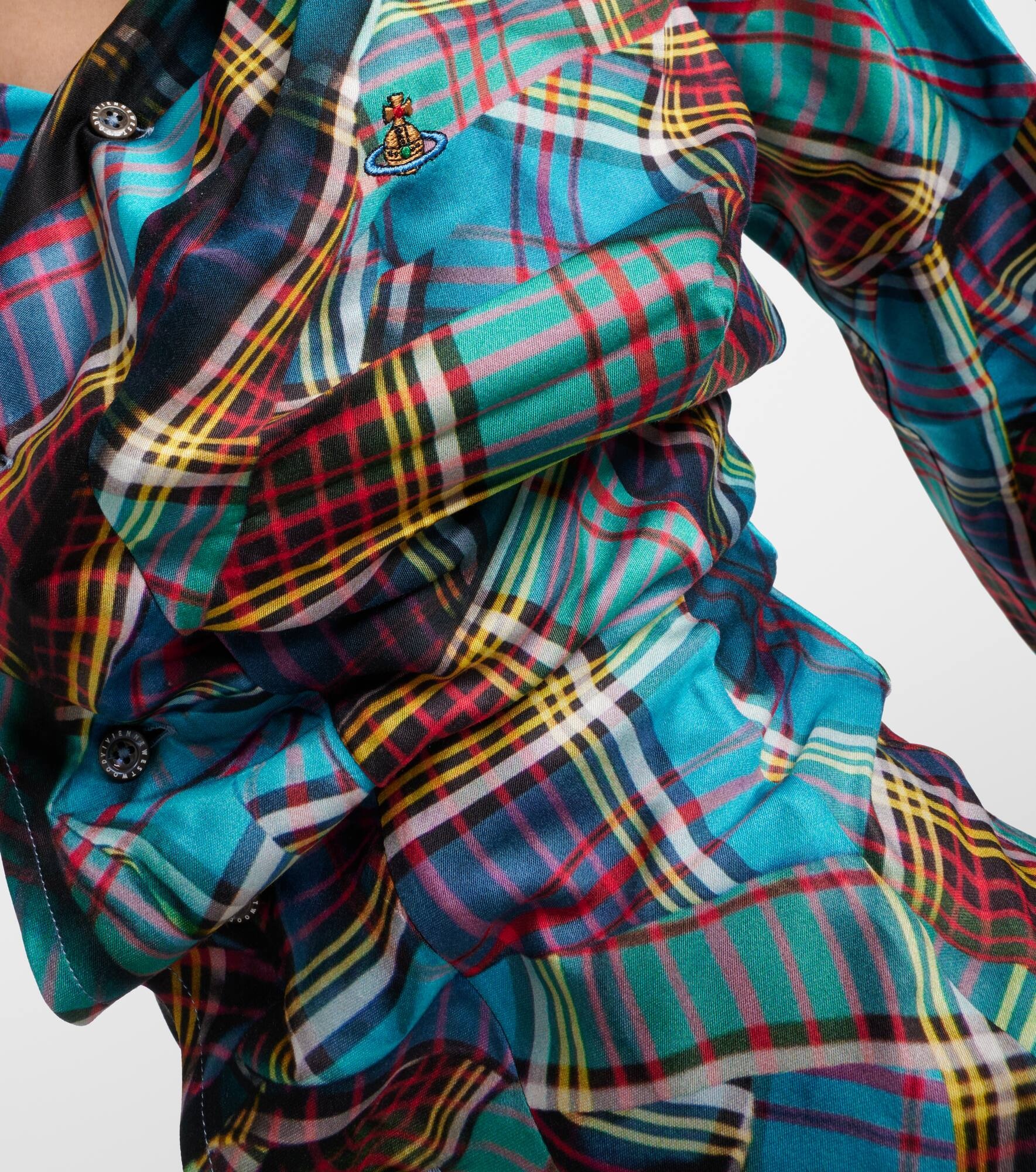 Drunken tartan ruffled shirt - 5