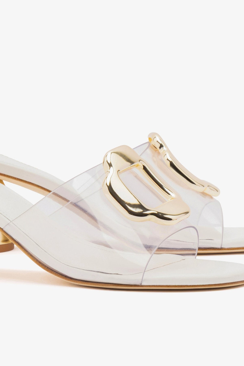 Margherita Clear Mule White Leather 4