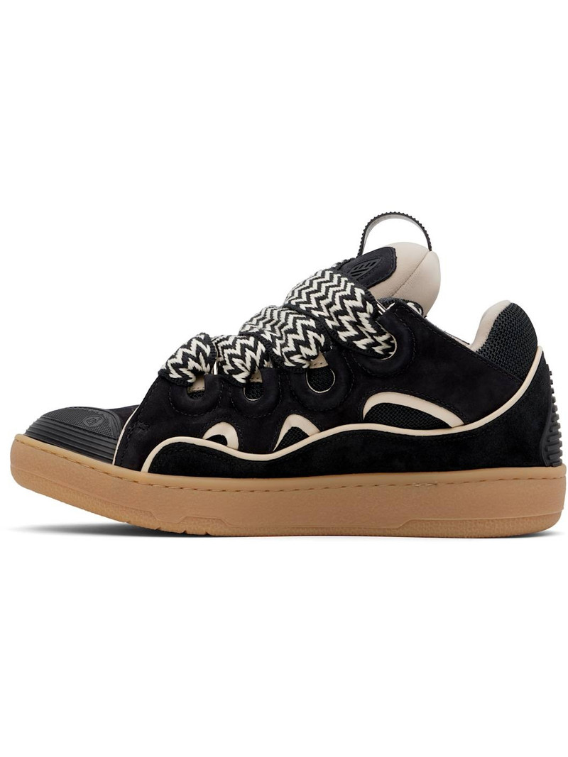 SSENSE Exclusive Black Curb Leather Sneakers 3