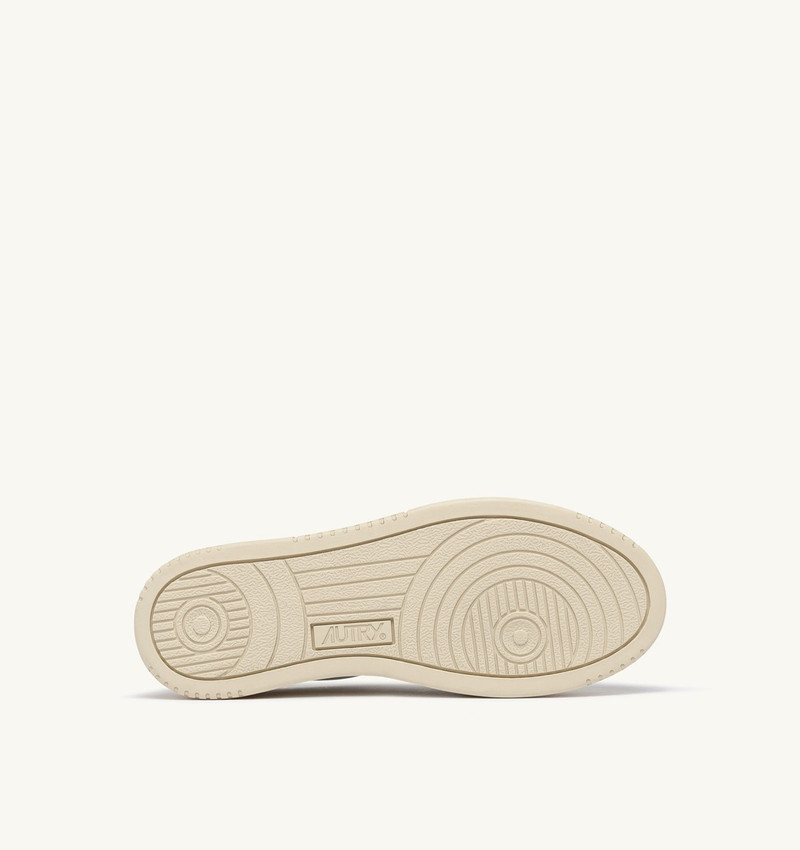 MEDALIST MULE SNEAKERS IN WHITE AND SILVER LEATHER 4