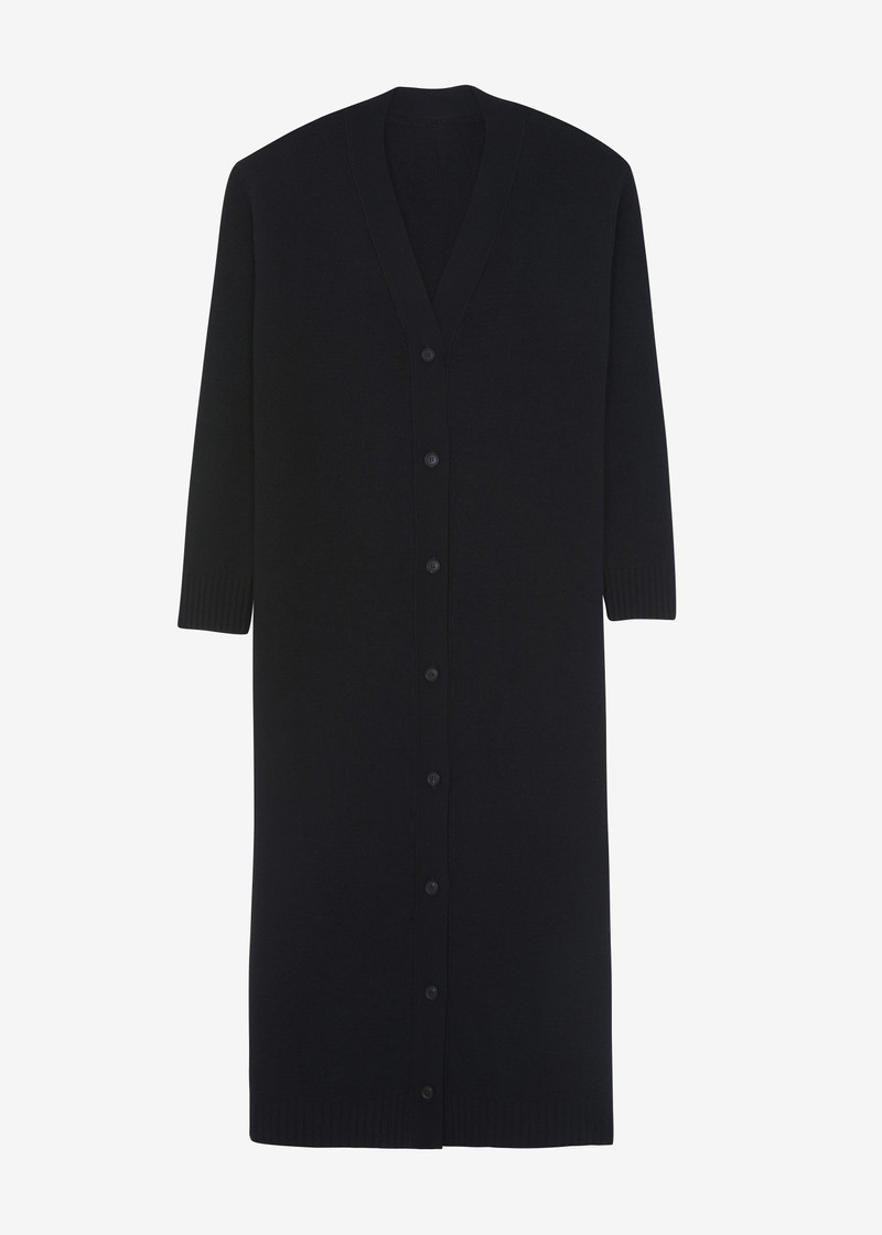 Emi Long Knit Cardigan - Black 8