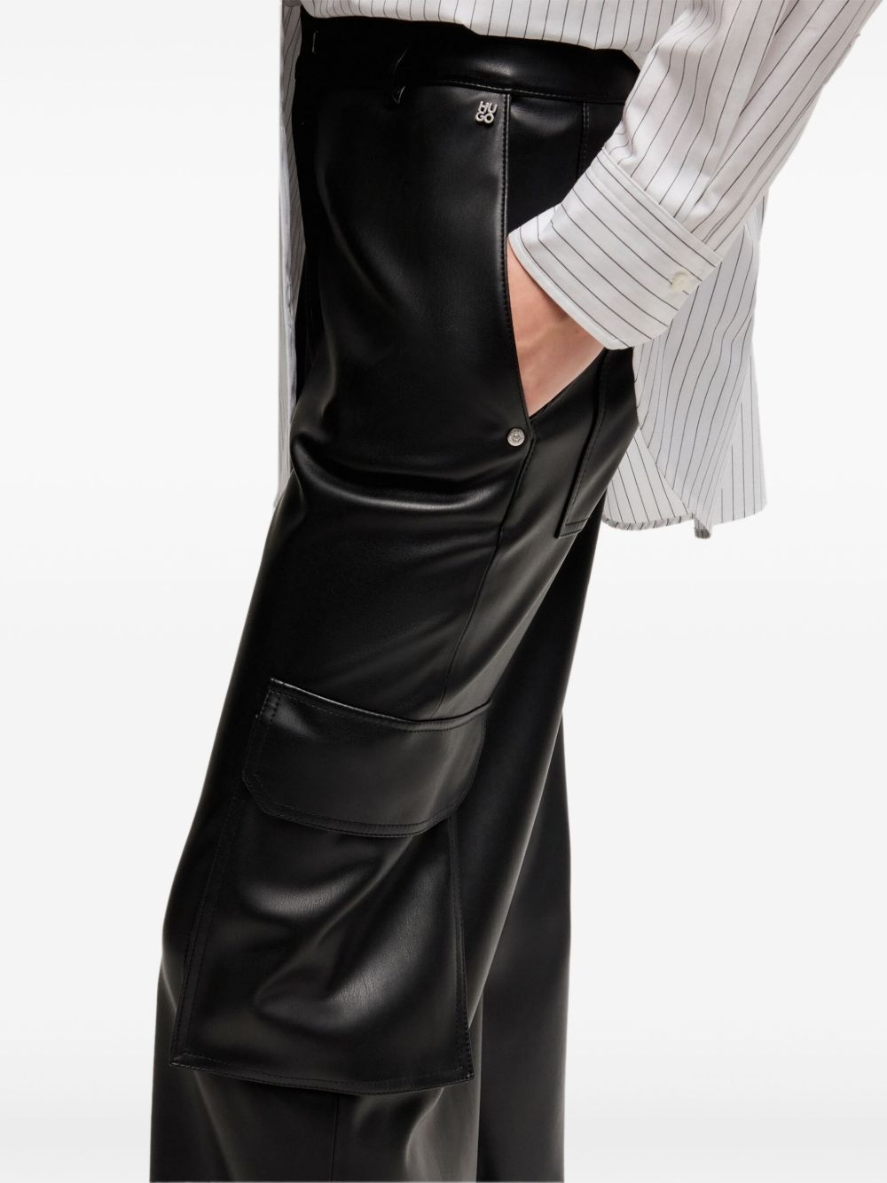 faux-leather cargo pants - 5