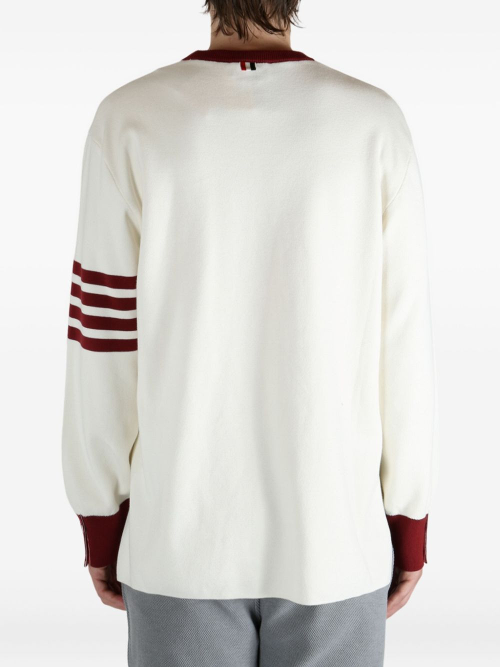 four-stripe crew-neck sweater - 4