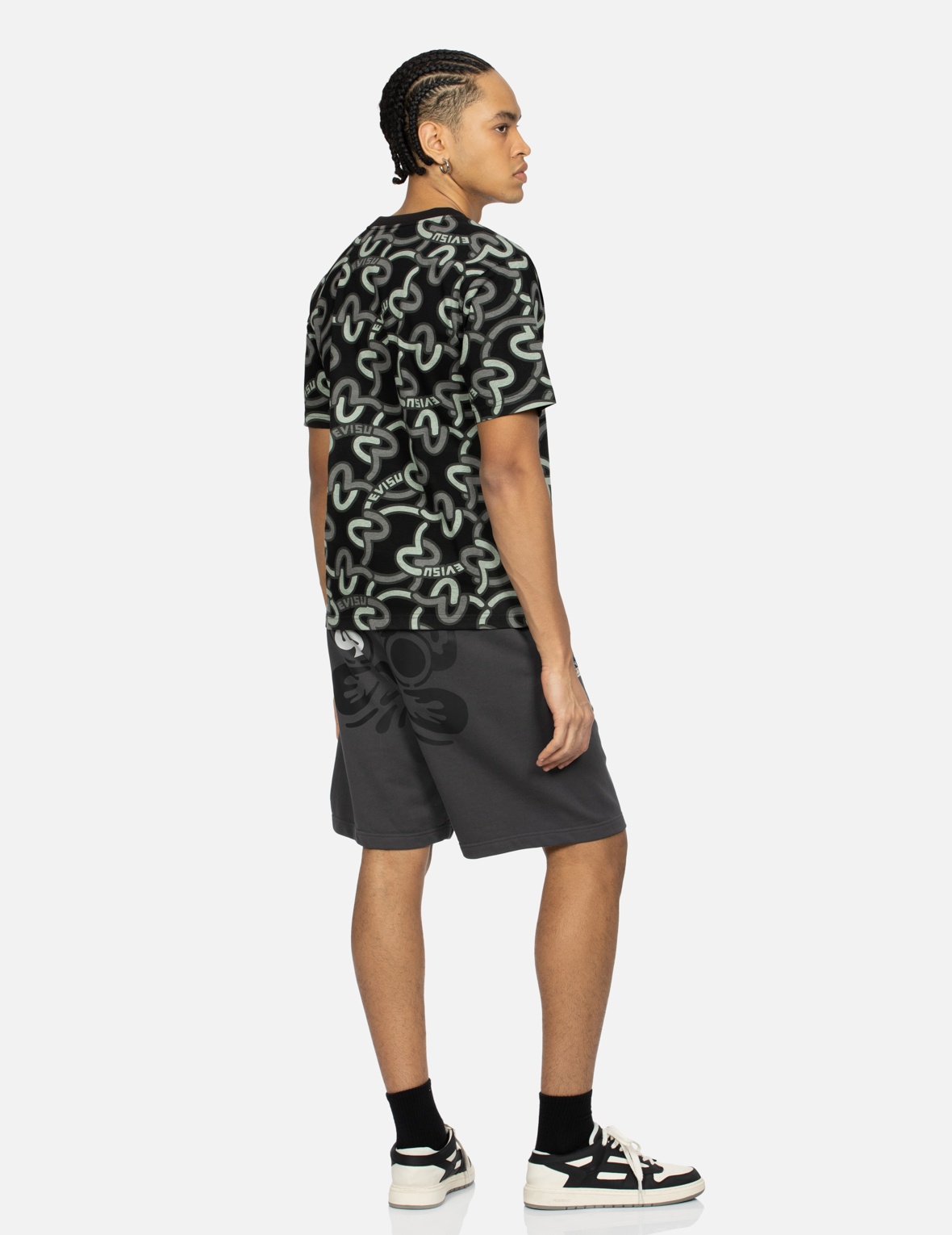 SPADE DARUMA PRINT FASHION FIT SWEAT SHORTS - 3
