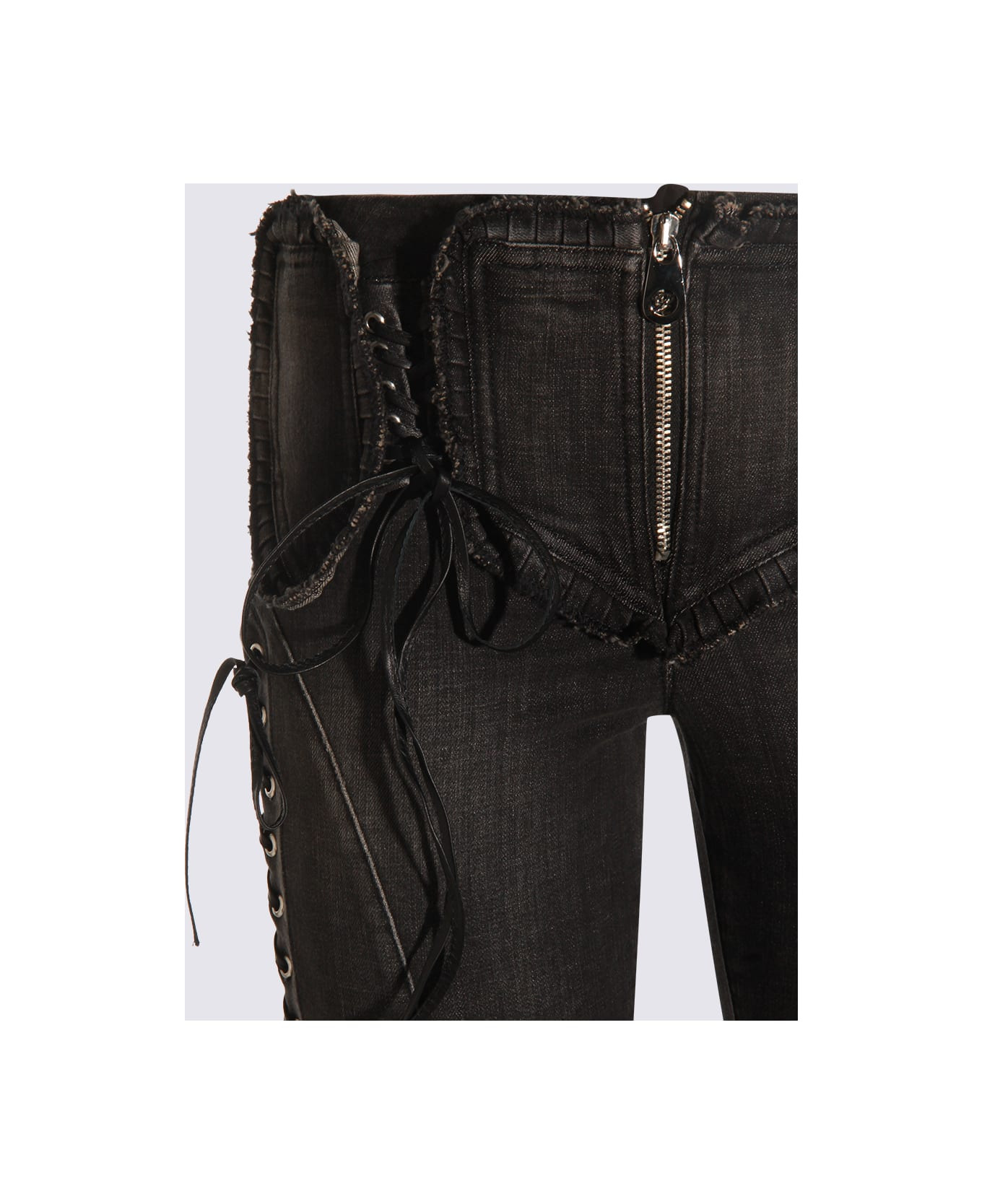 Black Cotton Jeans - 3