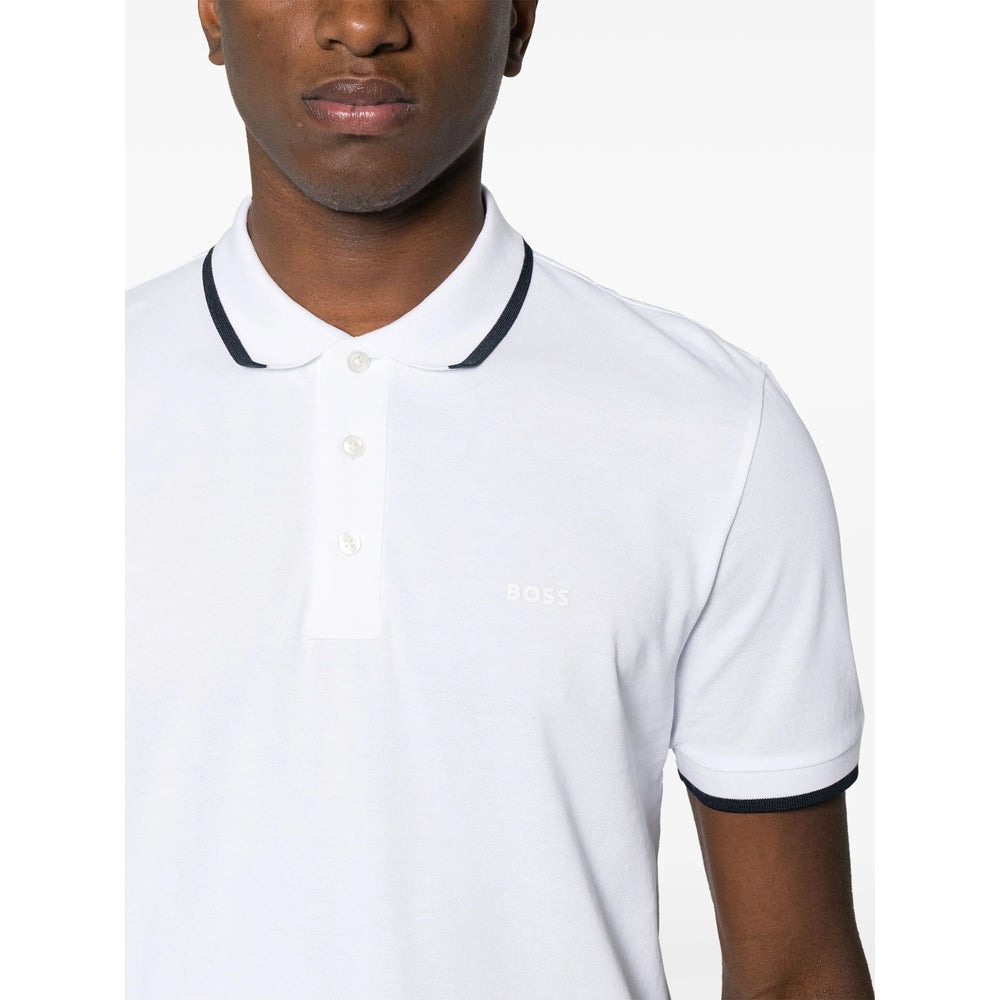 Boss White Polo Shirts Men - 4