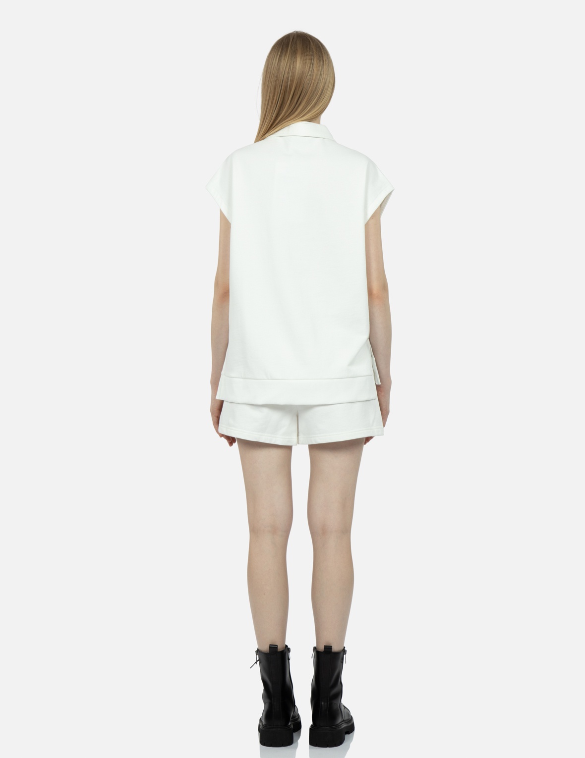 LOGO CALLIGRAPHY EMBROIDERY SLEEVELESS POLO SHIRT - 6