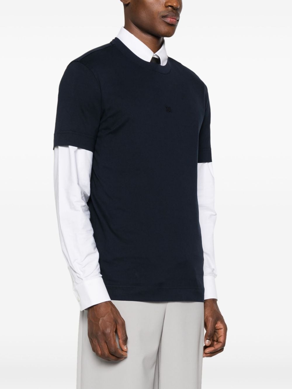 4G-embroidered cotton T-shirt - 3