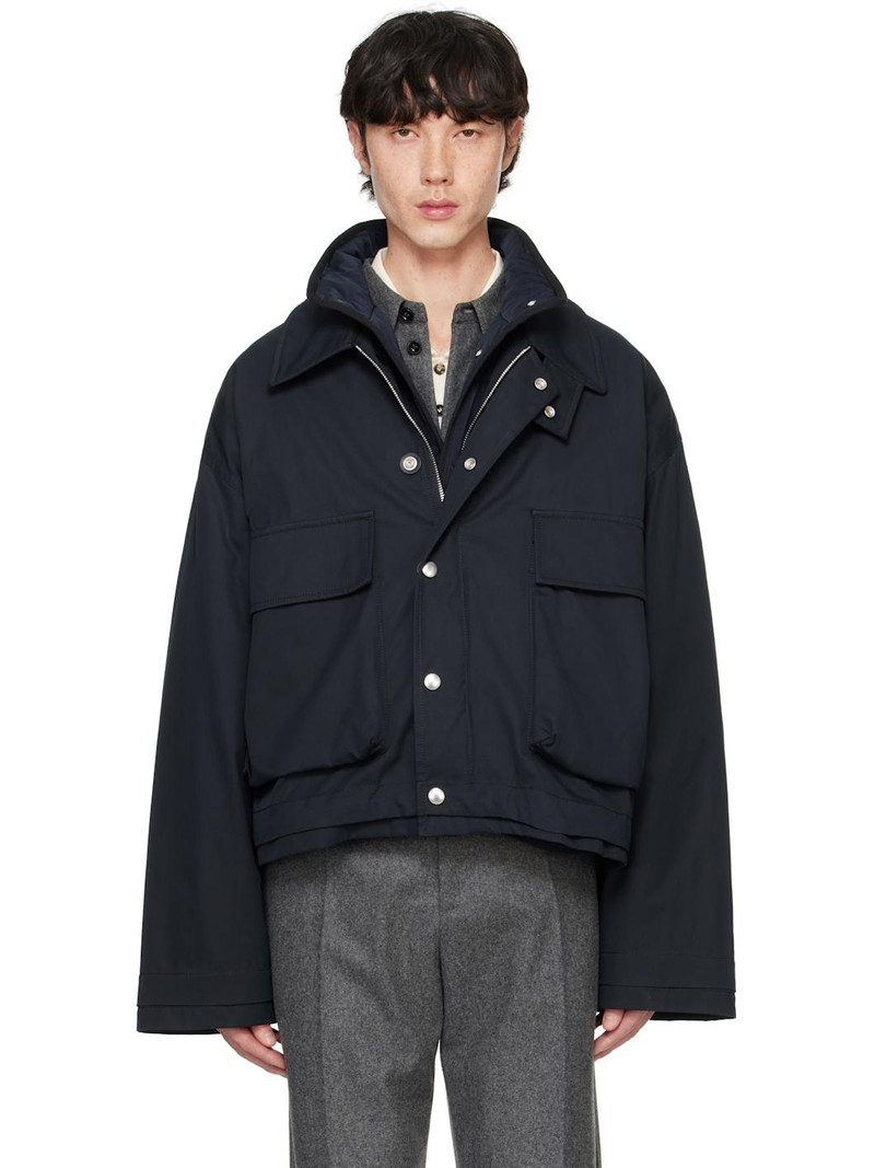 Navy Light Cotton Twill Jacket 1