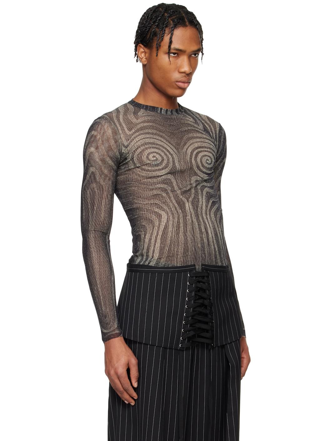 Black 'The Spirale' T-shirt - 2