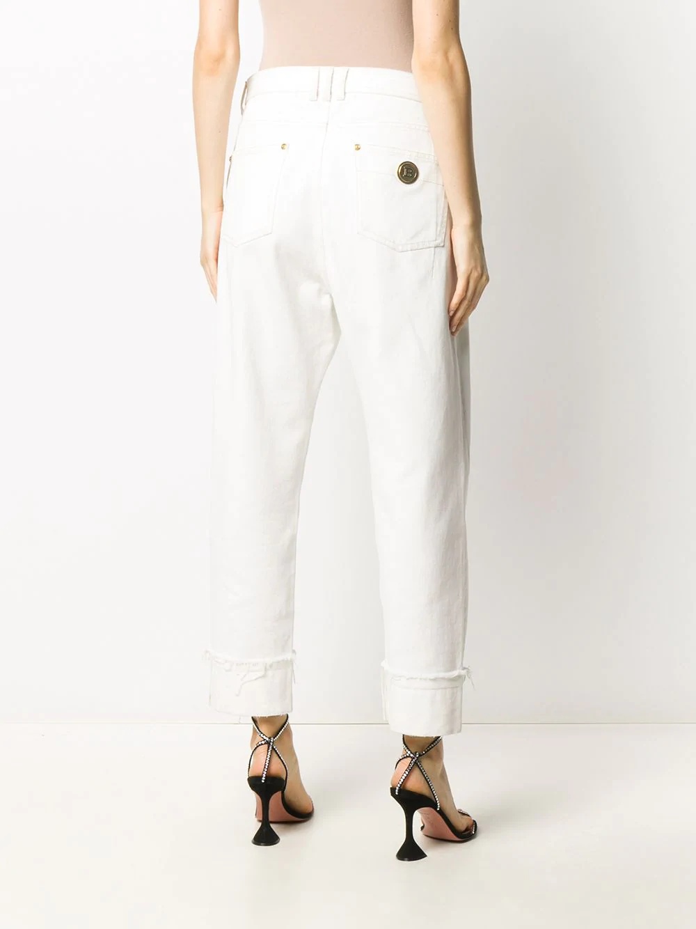 high-waisted tapered jeans - 4