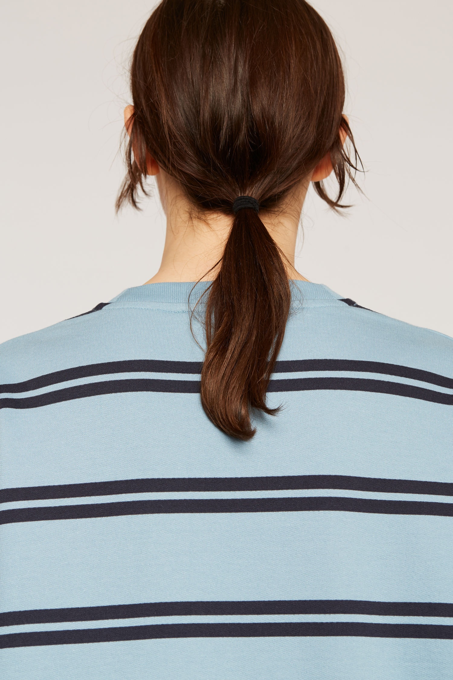 Oversized stripe sweatshirt mineral blue - 4