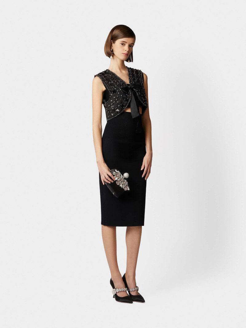 Roger Vivier Boite De Nuit Bouquet Strass Clutch Bag in Satin outlook