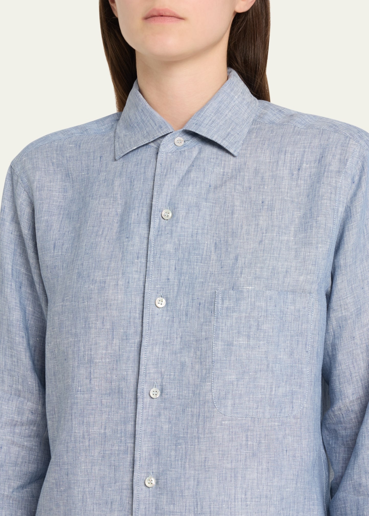 Andre Button Down Linen Solaire Shirt - 5