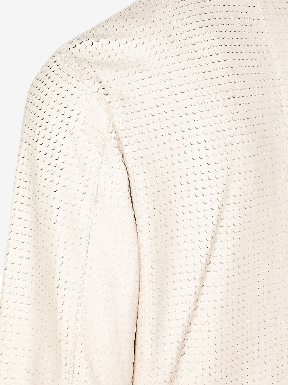 perforated effect zipped jacket - 5