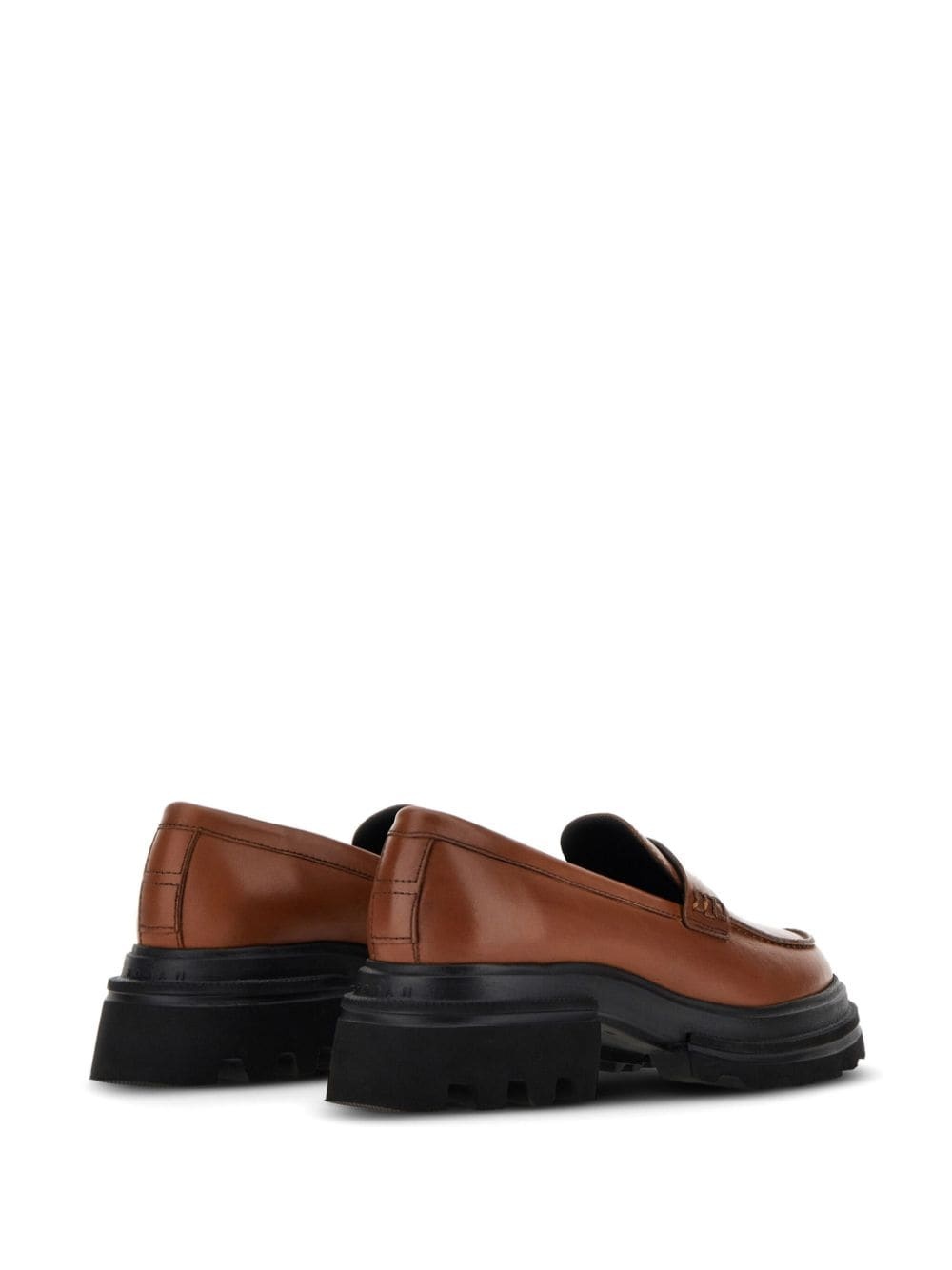 chunky leather loafers - 3