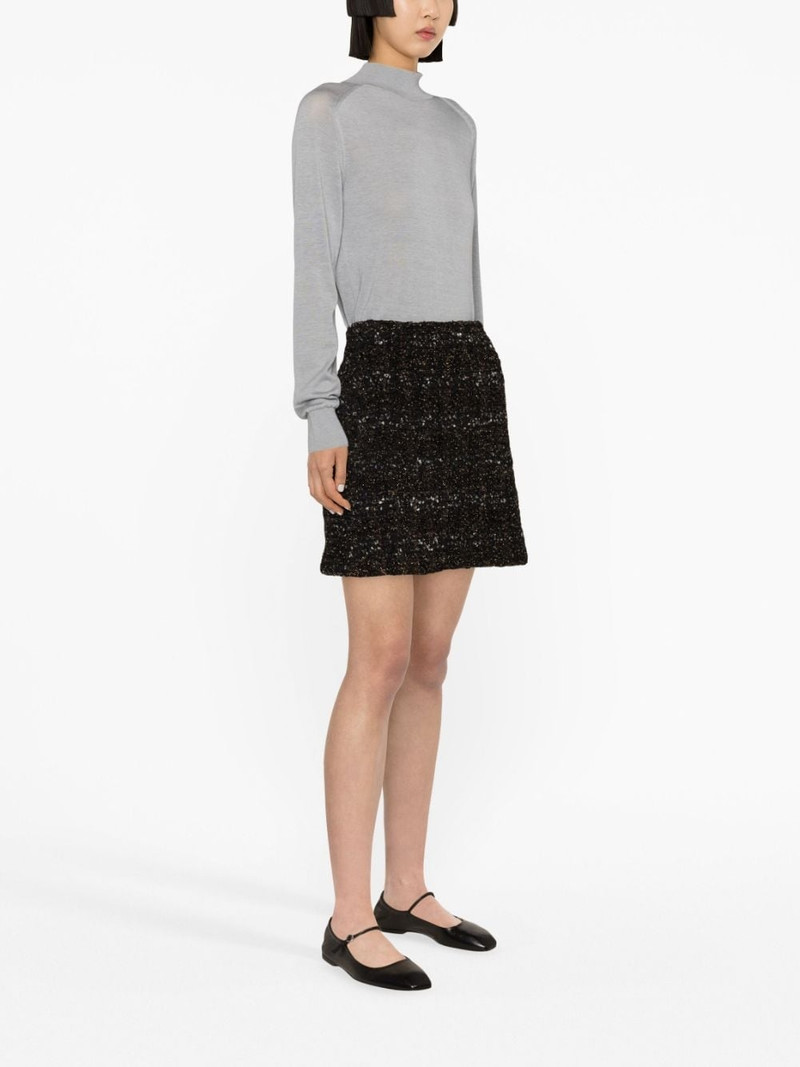 textured high-waist skirt 3
