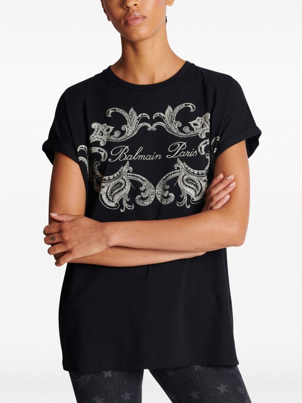 logo-print cotton T-shirt - 6