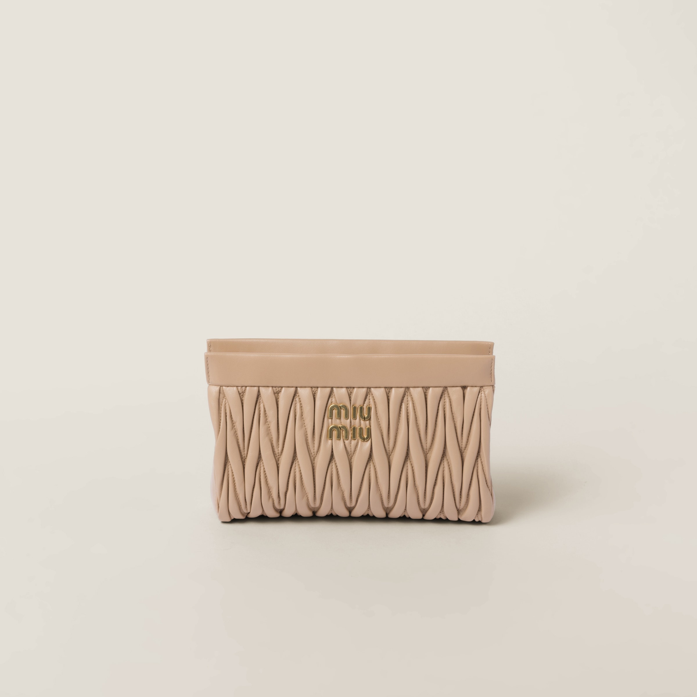 Matelassé nappa leather clutch - 1