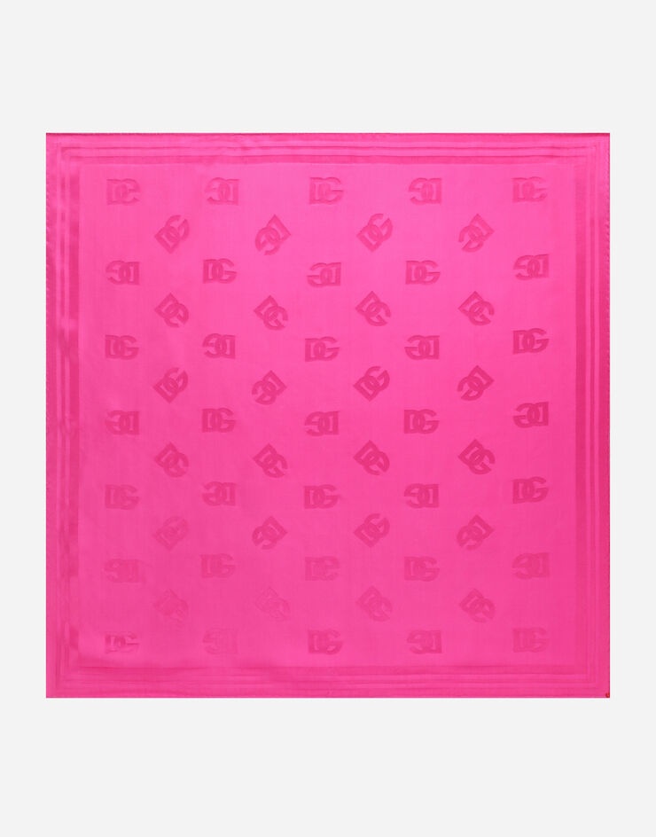 Twill jacquard scarf with DG logo (70 x 70) - 1