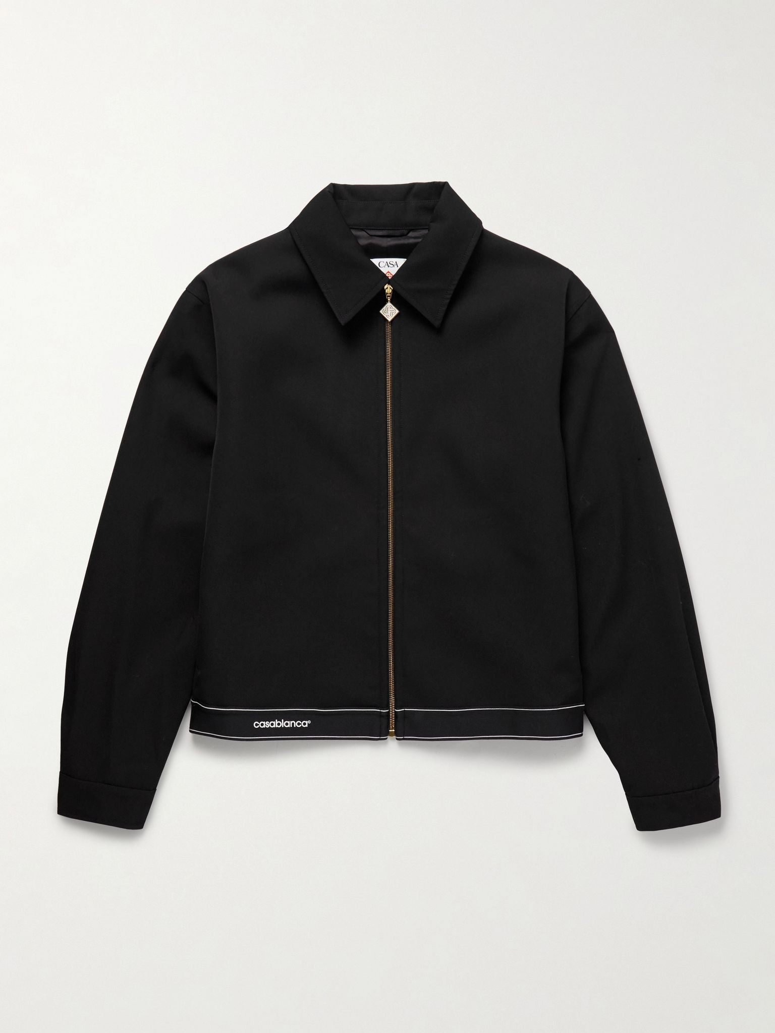 Wool-Twill Track Jacket Black - 1