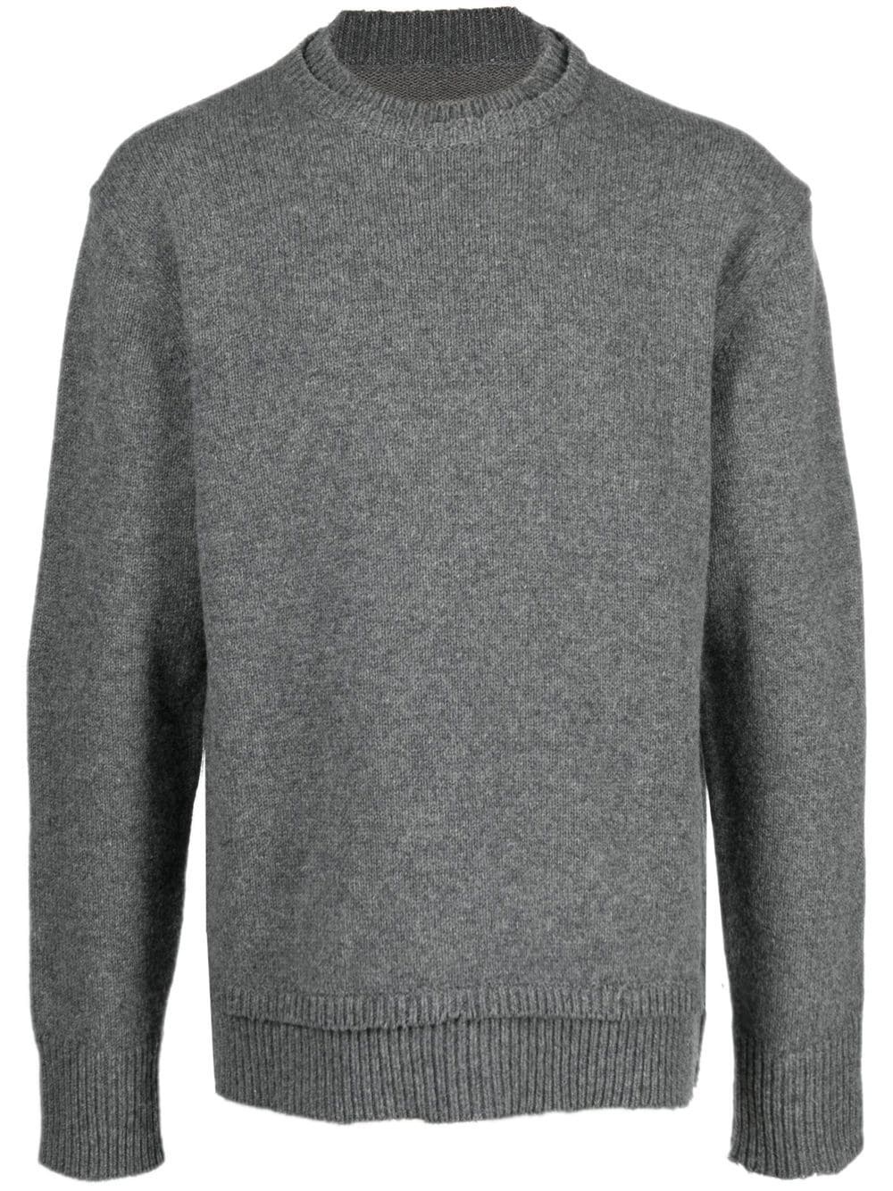 elbow-patch crew-neck jumper - 1