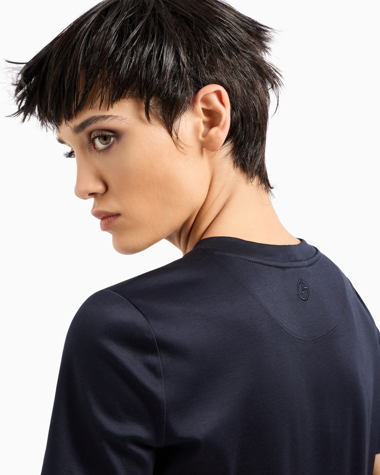 Short-sleeved crew-neck jumper in pure cashmere - 5