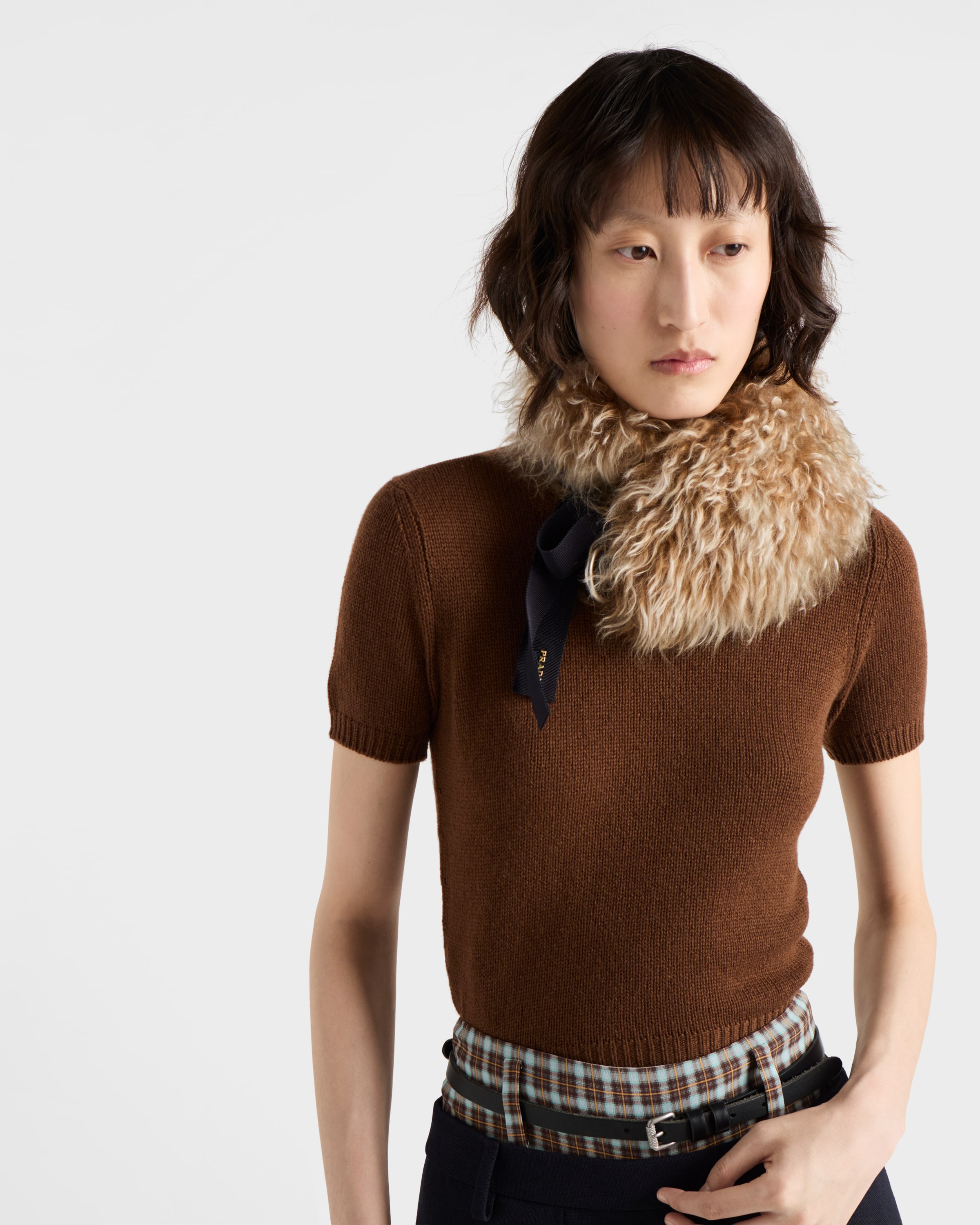 Short-sleeved cashmere sweater - 3