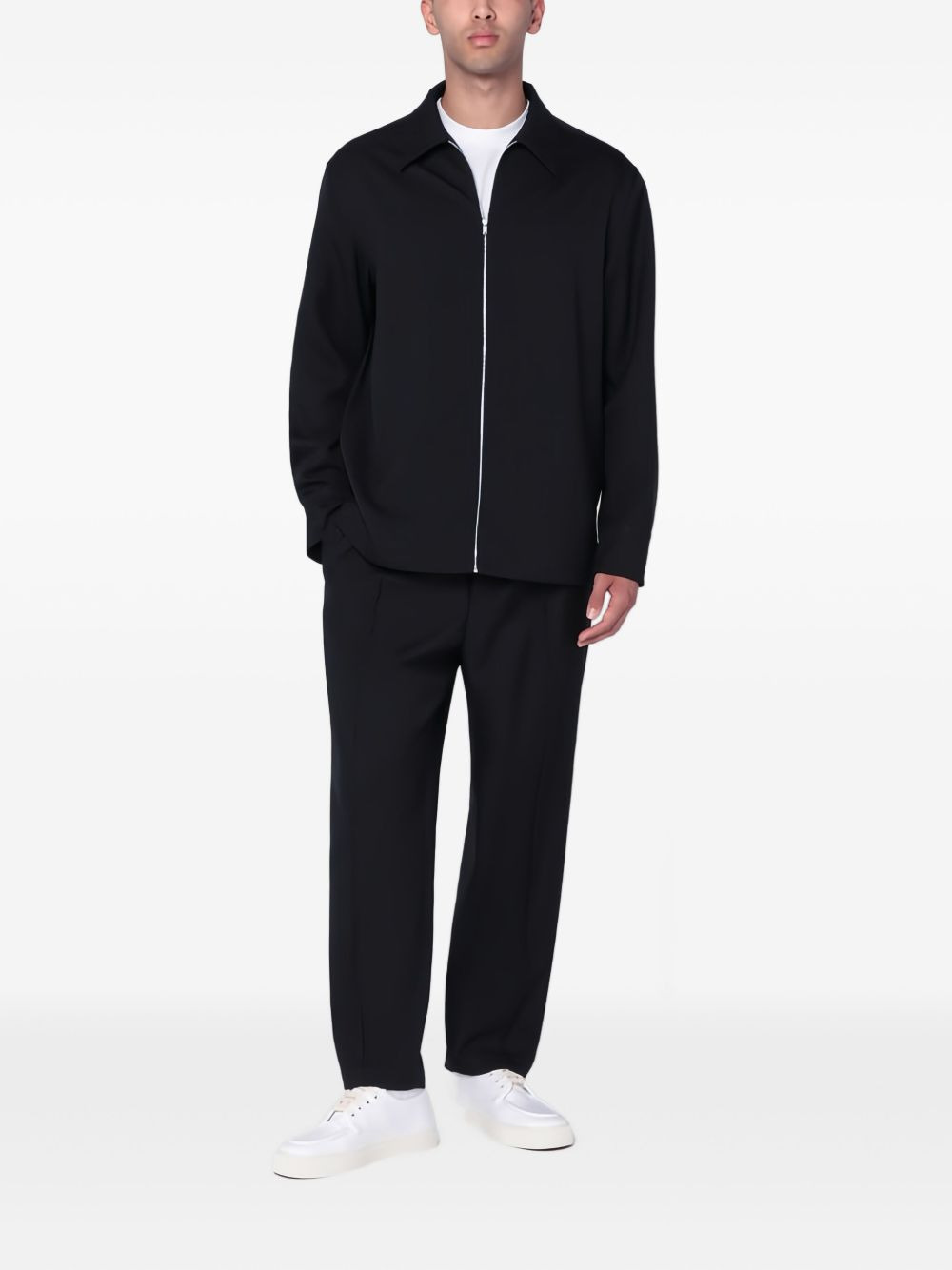 zip-fastening shirt jacket - 2
