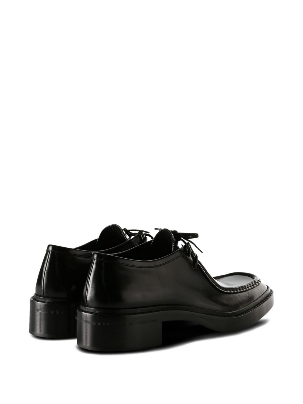 lace-up leather derby shoes - 3