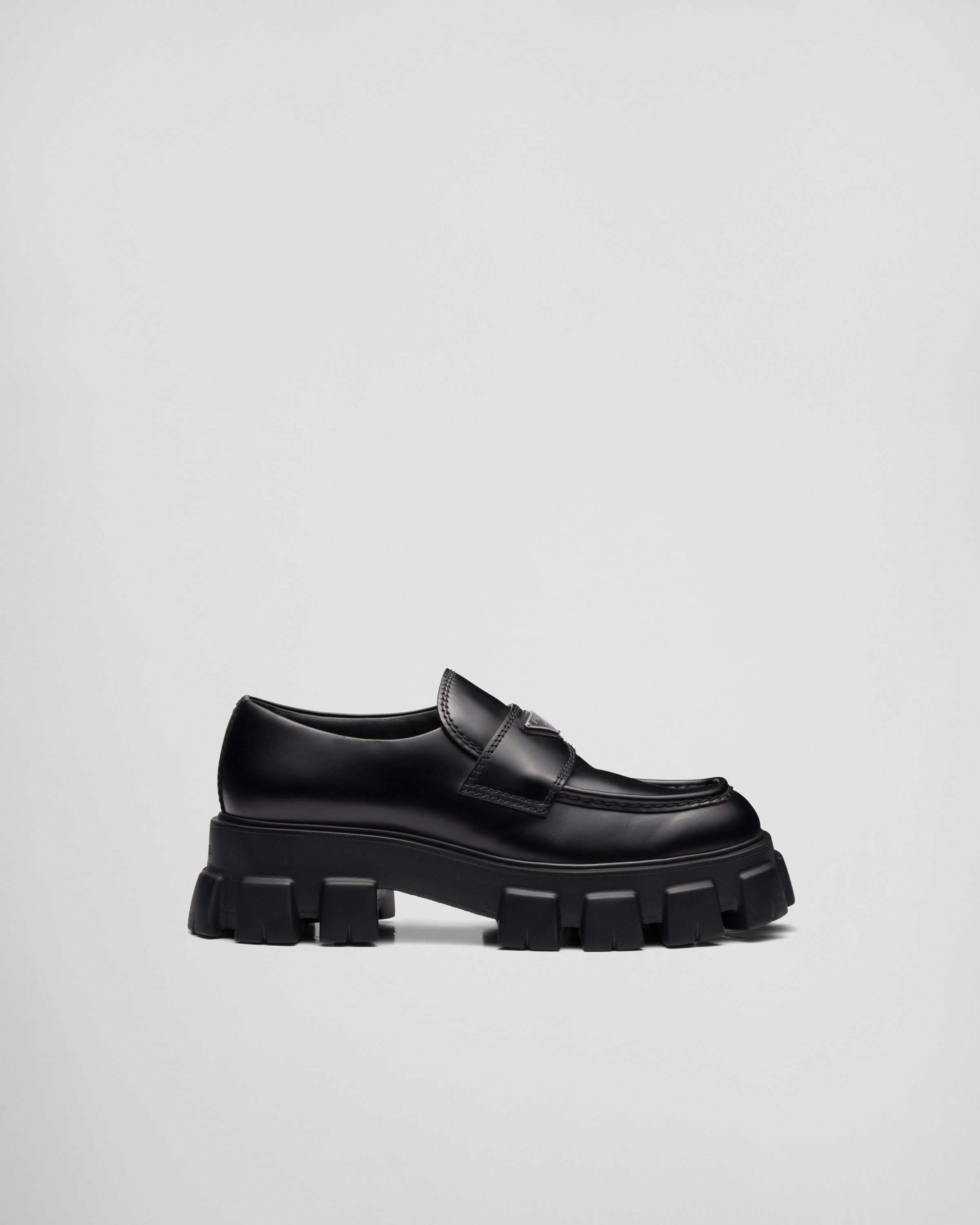 Monolith brushed leather loafers - 2