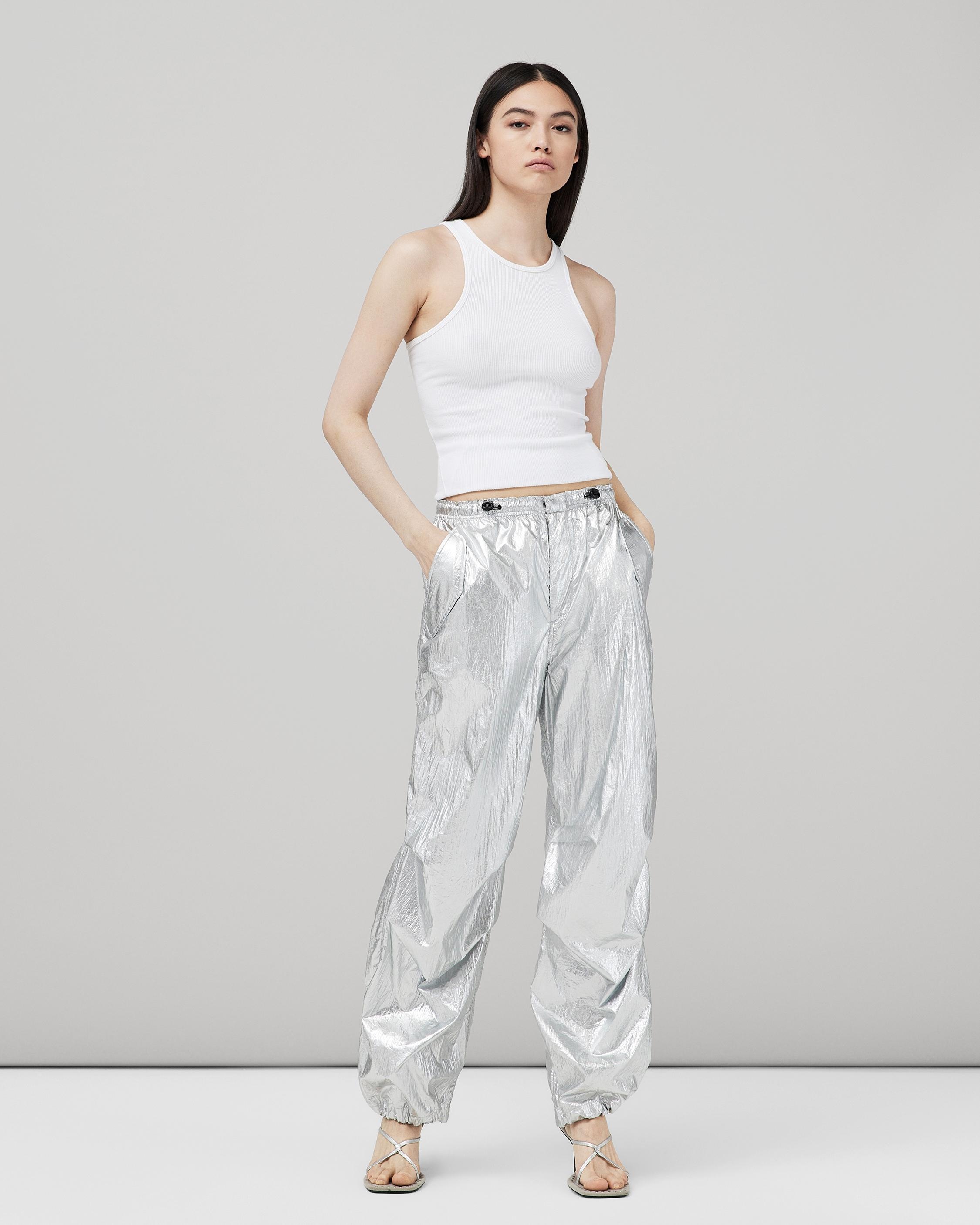 Becky Metallic Nylon Flight Pant
Relaxed Fit Pant - 2