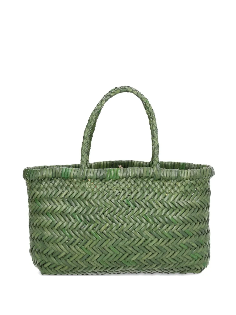 braided-woven tote bag - 1