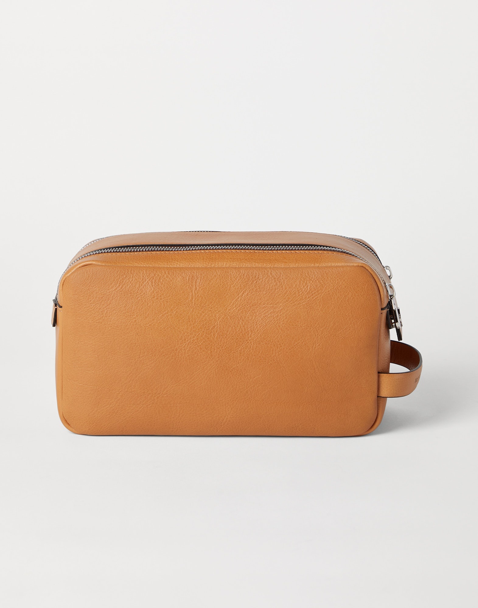 Cowhide beauty case with double zipper - 2