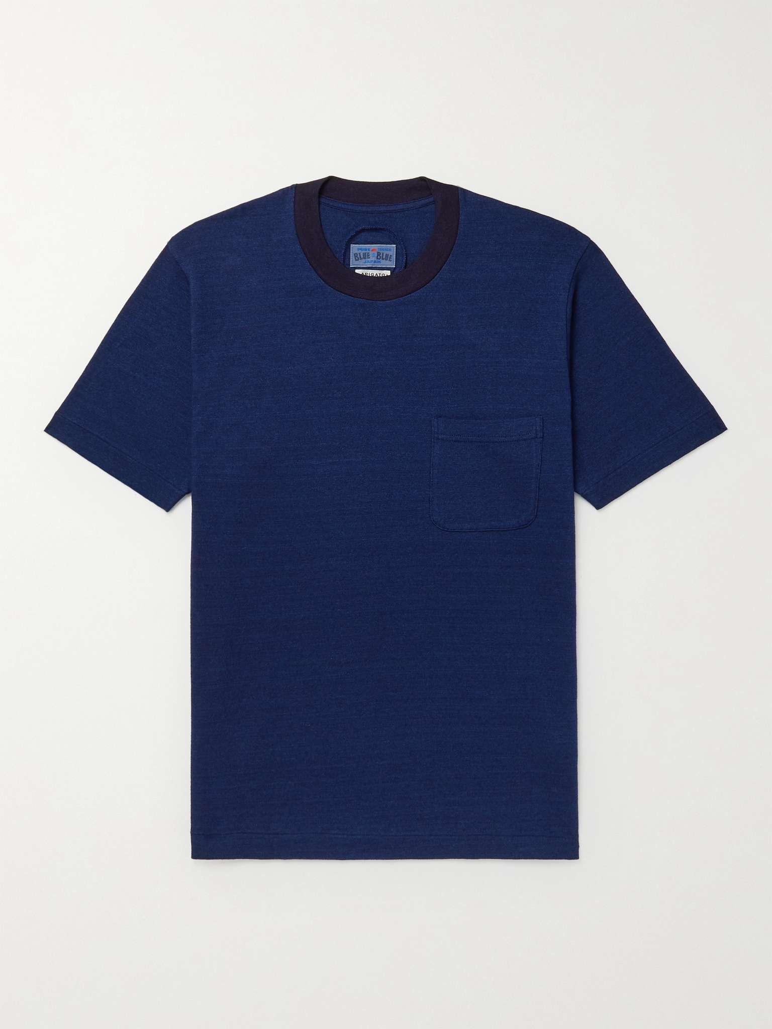 Indigo-Dyed Cotton-Jersey T-Shirt - 1