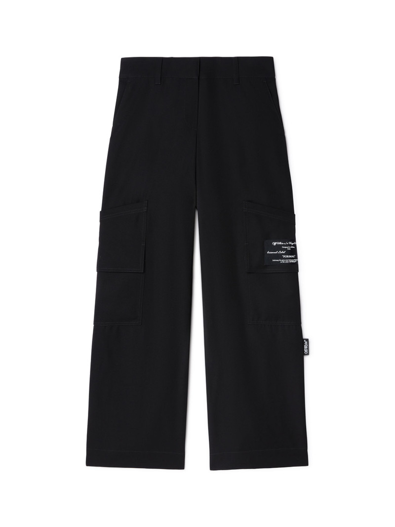 Black Toybox Wool Cargo Pants - 1