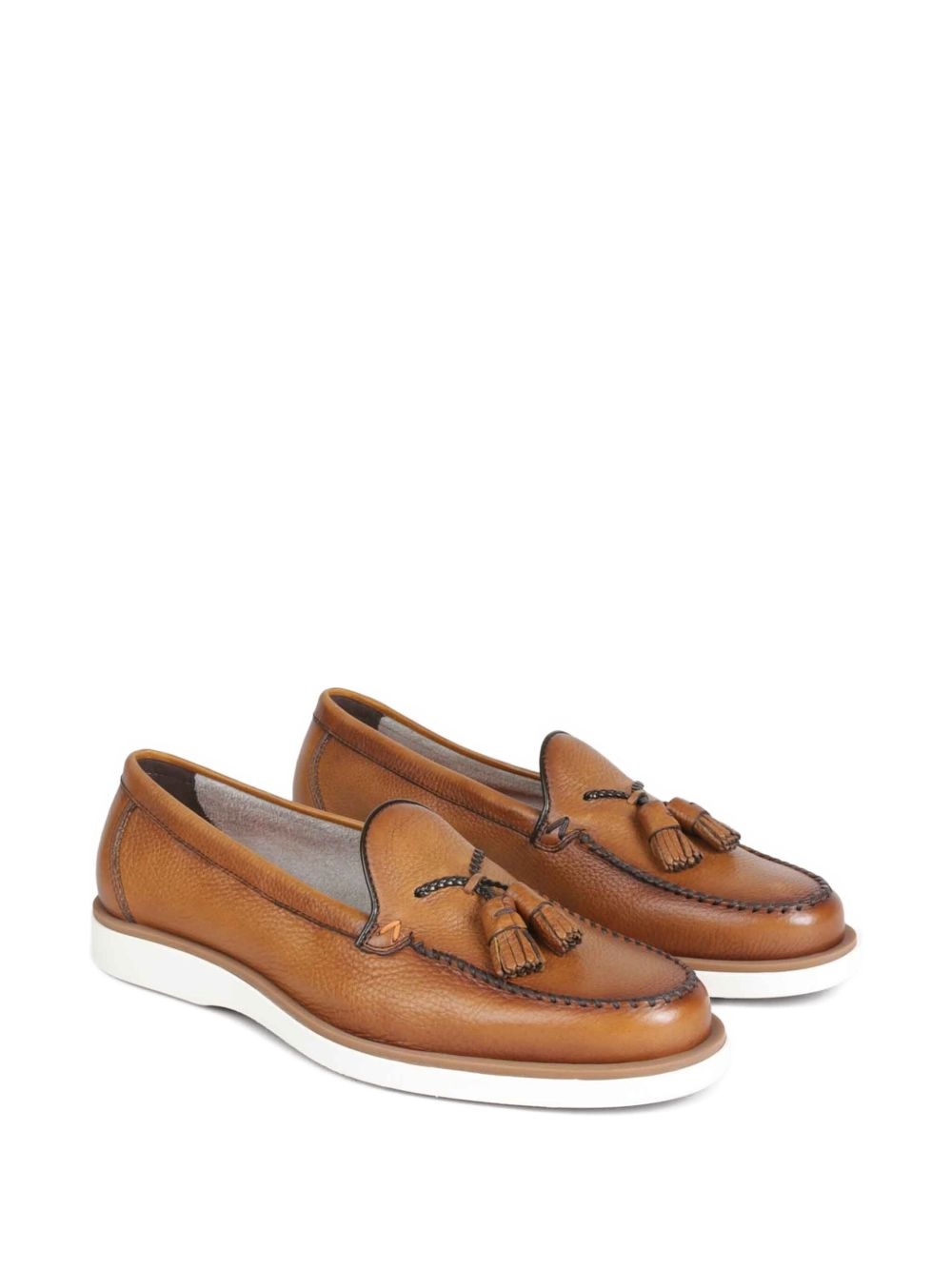 tassel-detail leather loafers - 2
