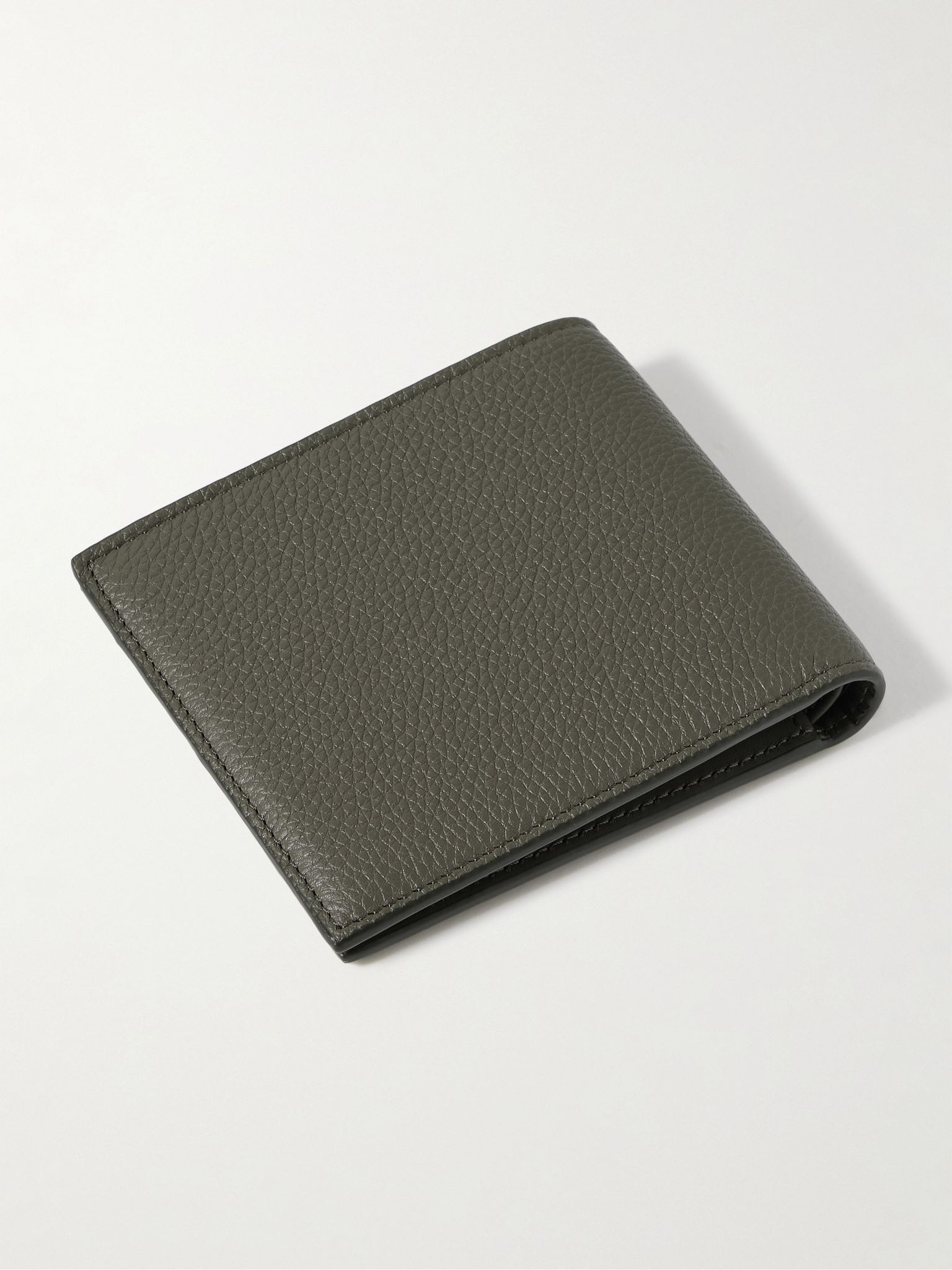 Logo-Debossed Full-Grain Leather Bifold Wallet Dark green - 2