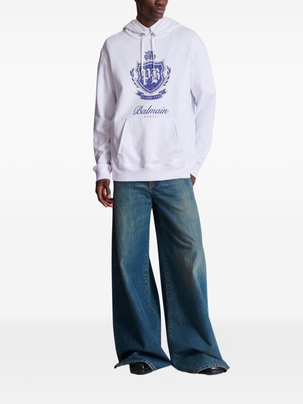 College Emblem print hoodie - 2