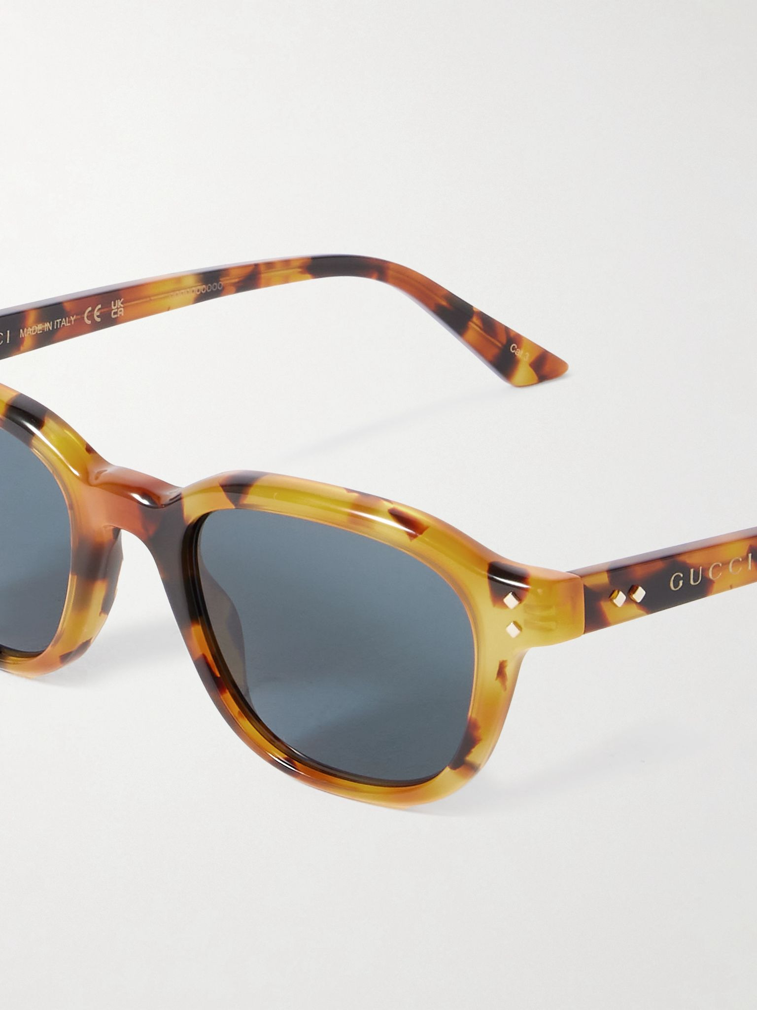 D-Frame Tortoiseshell Recycled-Acetate Sunglasses Tortoiseshell - 3