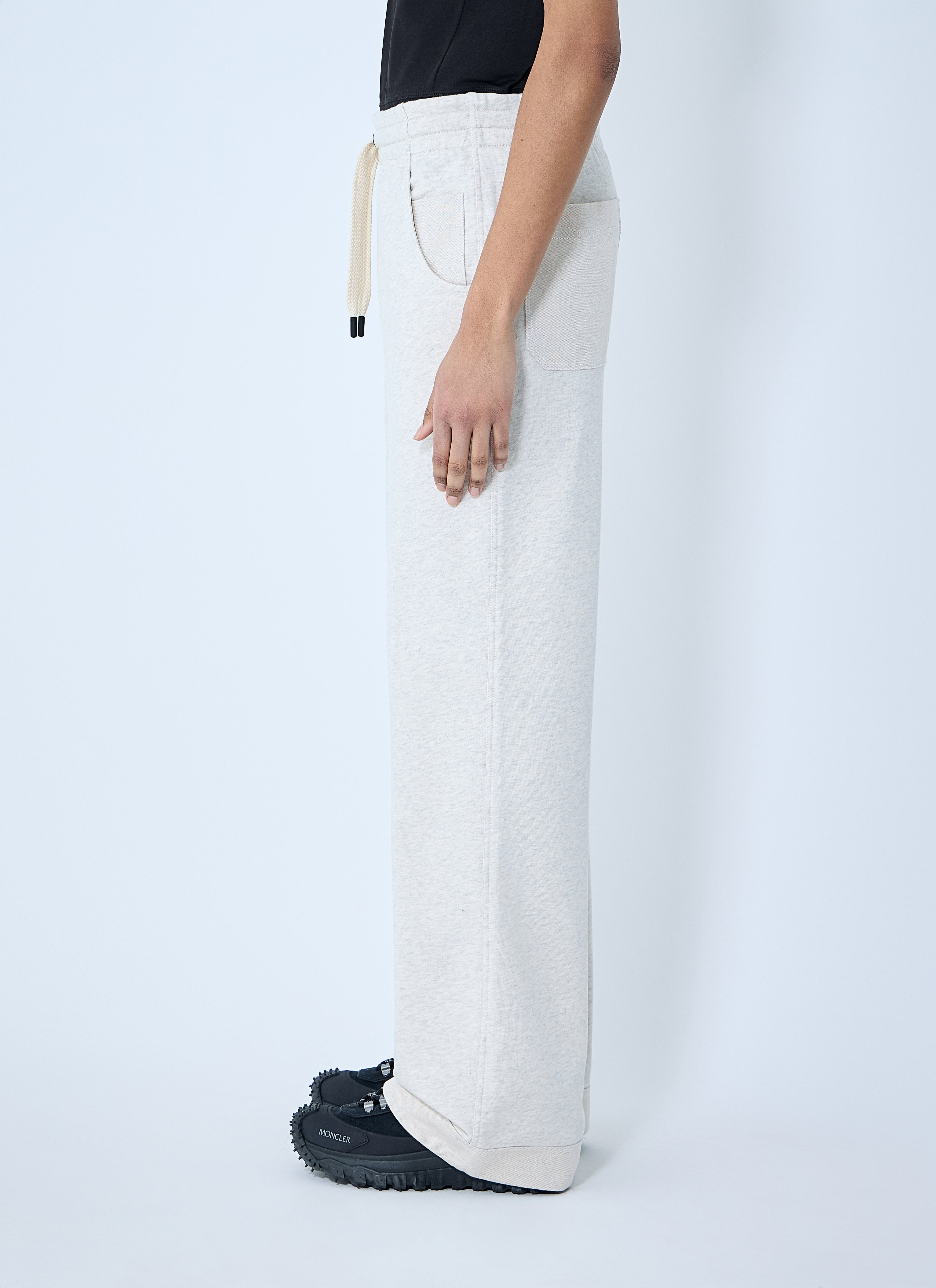 Moncler Grenoble Women Cotton-And-Linen-Blend Track Pants - 3