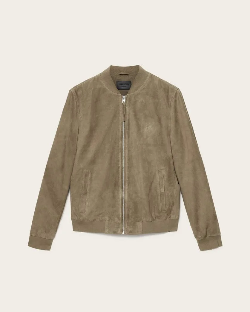 MORTEN RELAXED FIT SUEDE BOMBER JACKET - 1