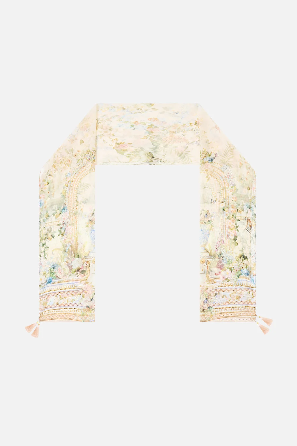 LONG SILK CRINKLE CHIFFON SCARF MIDSUMMER MASTERPIECE - 1