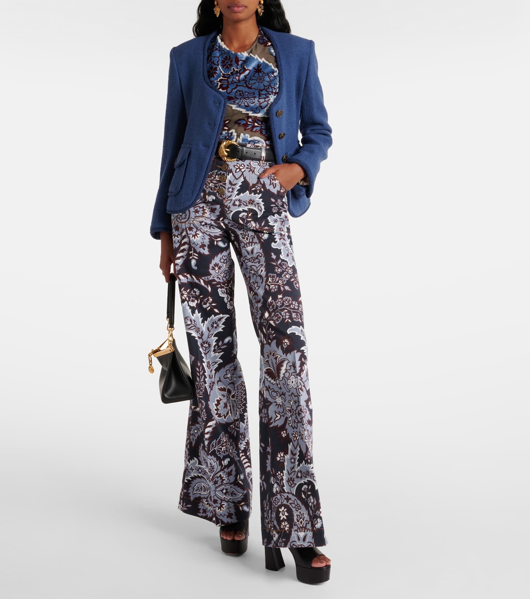 Paisley high-rise flared jeans - 2