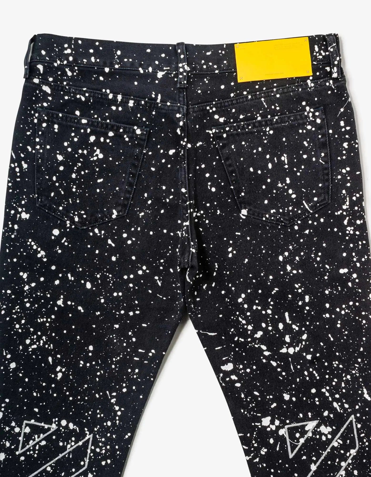 Off-White Black Diag Outline Paint Skinny Jeans - 5