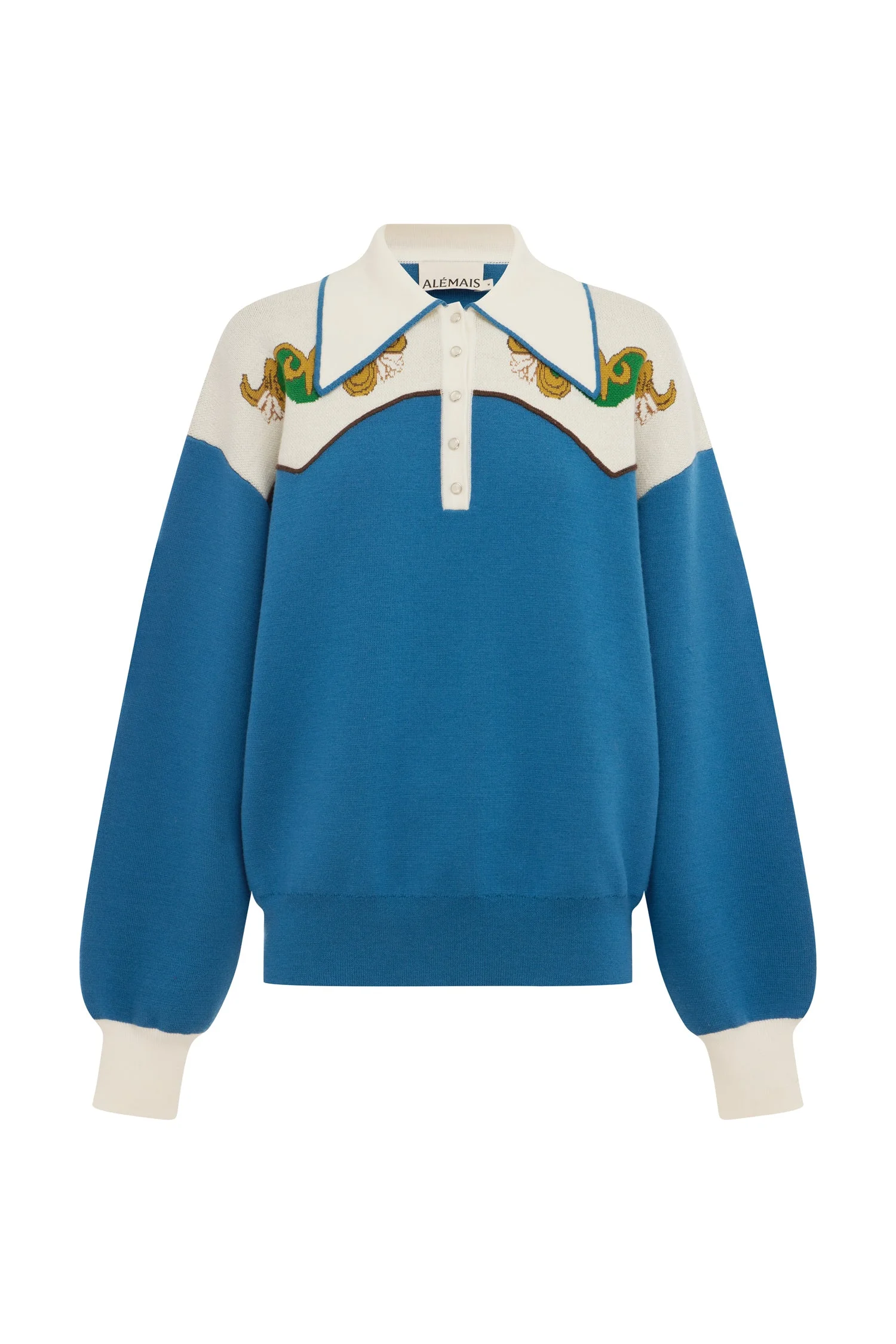 Lasso Knit Polo Azure - 1